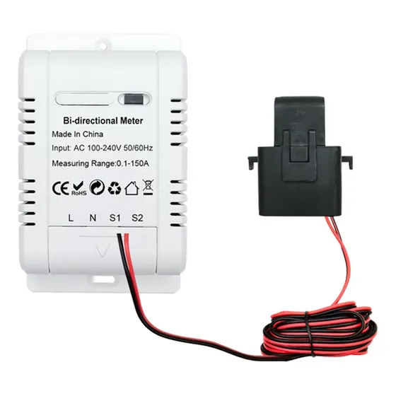 Medidor Wifi Bidireccional Tuya, 150 A, Sensor De Corriente