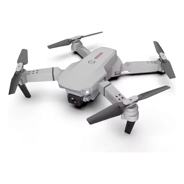 Mini Drone Carrello E88 Camara 480p Hd 2.6ghz Wifi 2x Baterías Color Gris