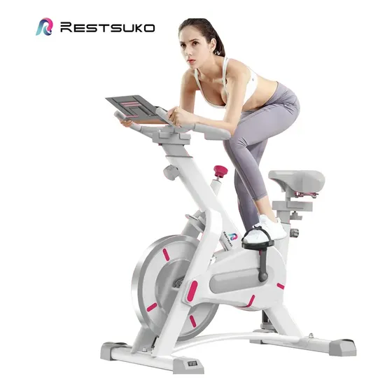 Bicicleta Ejercicio Grande Fija Deportiva Spinning Blanco Magnetica Resistente Silenciosa Cuenta con Equilibrio Asiento Suave