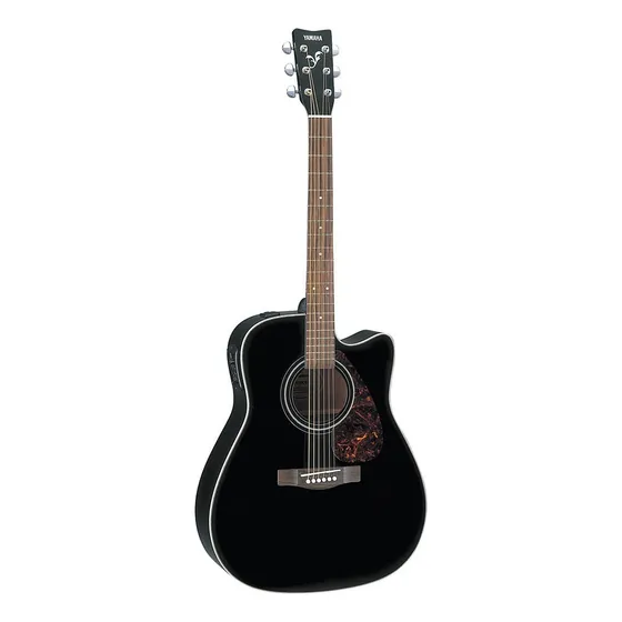 Guitarra Electroacustica Yamaha FX370C C/ Corte Y Eq Negra Color Negro Orientación De La Mano Derecha