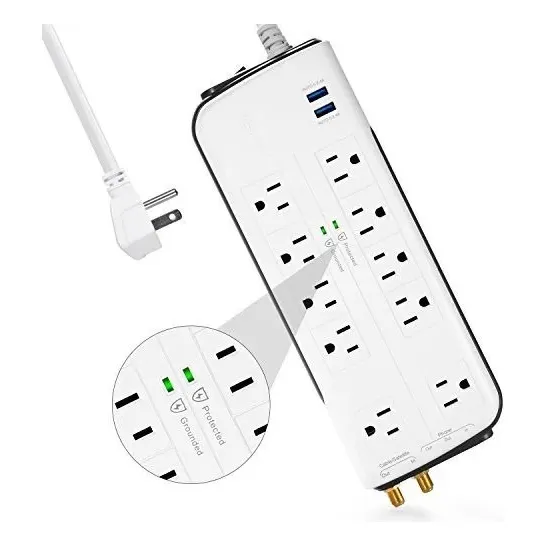 Multicontacto Tipo Barra, 10 Entradas Ac 100-125v, Bestek