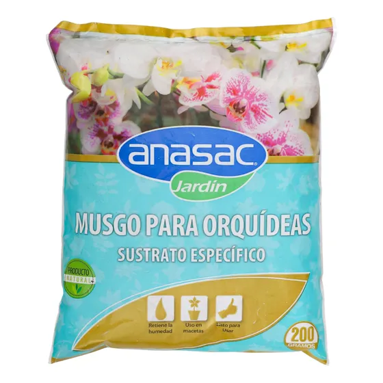 Sustrato Para Orquídeas Musgo Anasac 200 Gr