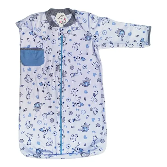 Saco De Dormir Em Moletim Flanelado Para Bebês (0 A 9 Meses)