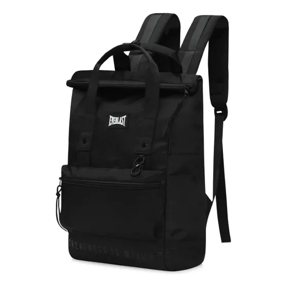 Mochila Everlast Urbana Portanotebook 16949 Color Negro Diseño De La Tela Lisa