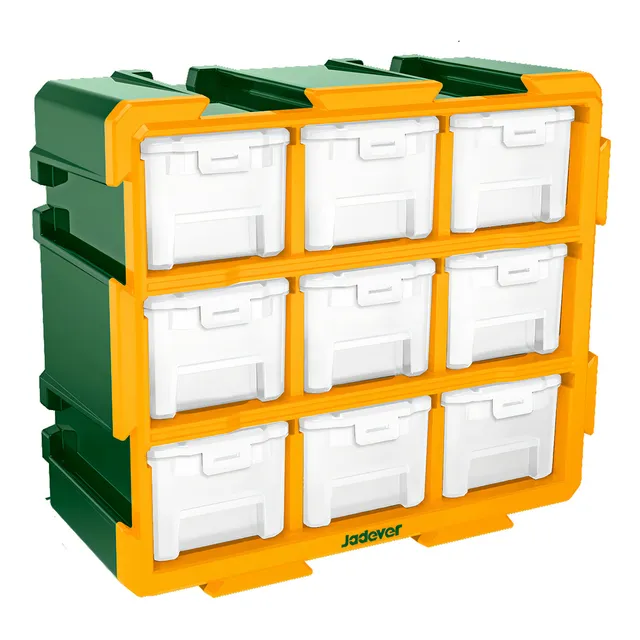 Caja Organizadora 9 Gavetas Jadever Color Verde