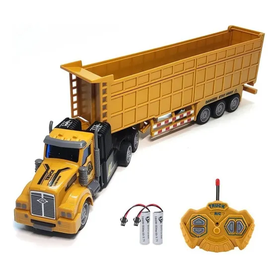 Camión Volquete Rc Con Remolque - 14 1:48 Mini Camión De Ju