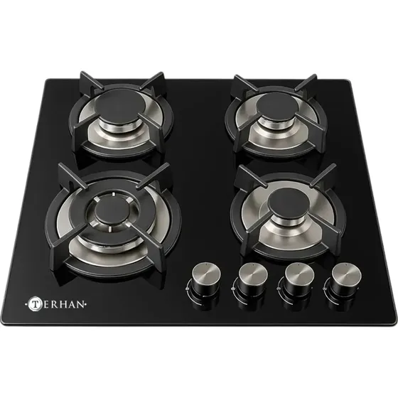 Anafe con alimentación a gas Terhan 4 Hornallas color negro | Cuotas sin interés