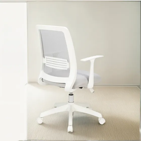 Silla De Oficina Ergonómica Mint White Edition