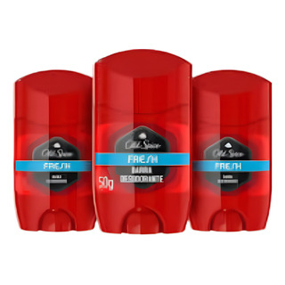 Barra Desodorante Old Spice Fresh Frescura Menta 50g 3 Pack Barra Desodorante Old Spice Fresh Frescura Menta 50g 3 Pack