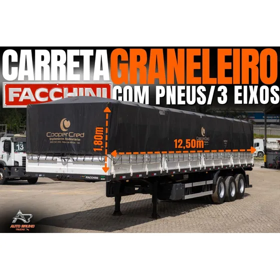 Carreta Facchini Graneleiro Ls 12,50m Com Pneus E Cozinha