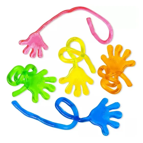 20 Manos Pegajosas Fluo Squishy Fidget Souvenir Piñata