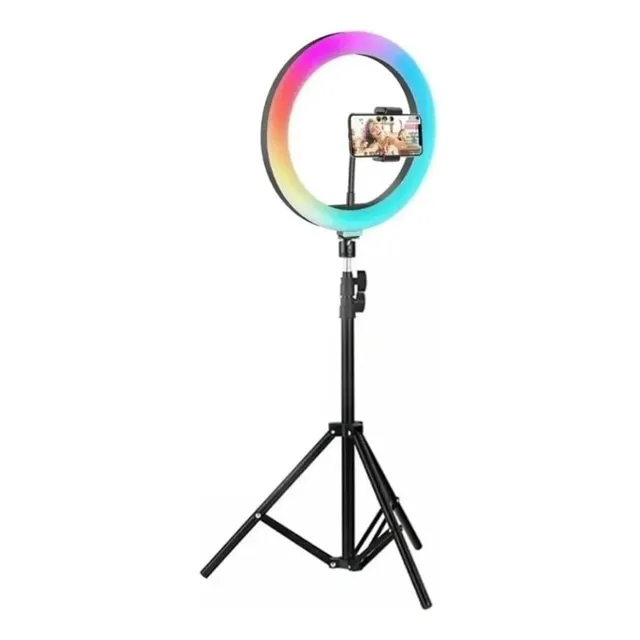 Aro Luz Led 30cm+ Trípode 2 Metros + Control Para Foto Video
