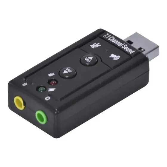 Tarjeta de Sonido USB Externa 7.1 Vinik Ausb71 con Control de Volumen