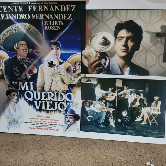 Cartel Cine Mi Querido Viejo- Vicente Y Alejandro Fernandez