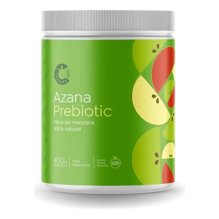 Azana Prebiotic Fibra De Manzana 35 Días 100% Natural Sabor Manzana Dulce