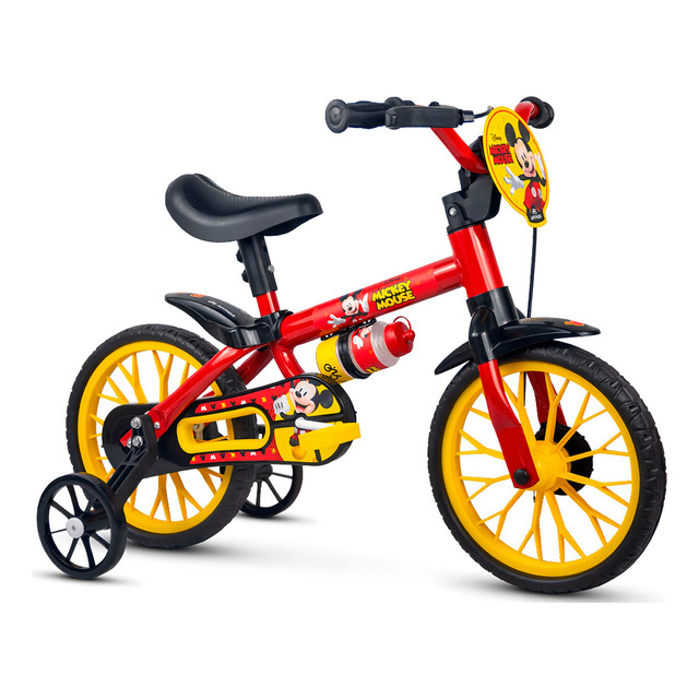 Bicicleta Infantil Aro 12 Mickey Nathor Cor Vermelho Bicicleta Infantil Aro 12 Mickey Nathor Cor Vermelho