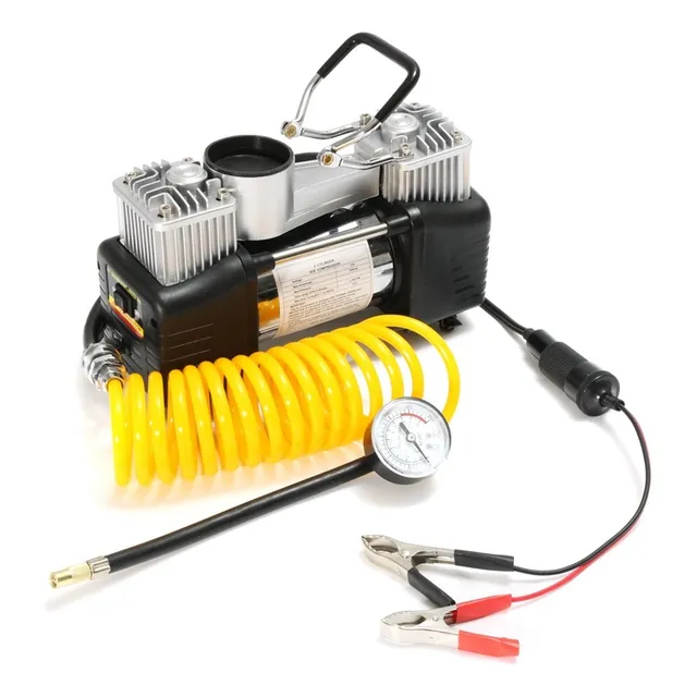 Compresor Aire Doble Piston Auto Camioneta Inflador Llanta