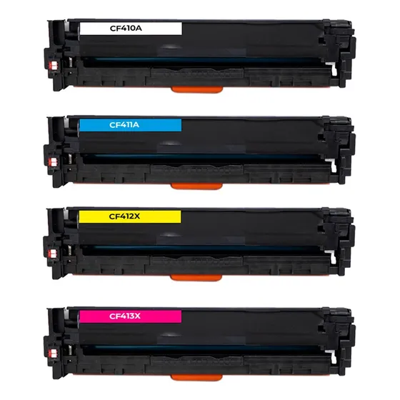 Toner Pack 4 Cf410a 410a 411a 412a 413a Para Hp M452 M377 Tinta Negro/cian/magenta/amarillo