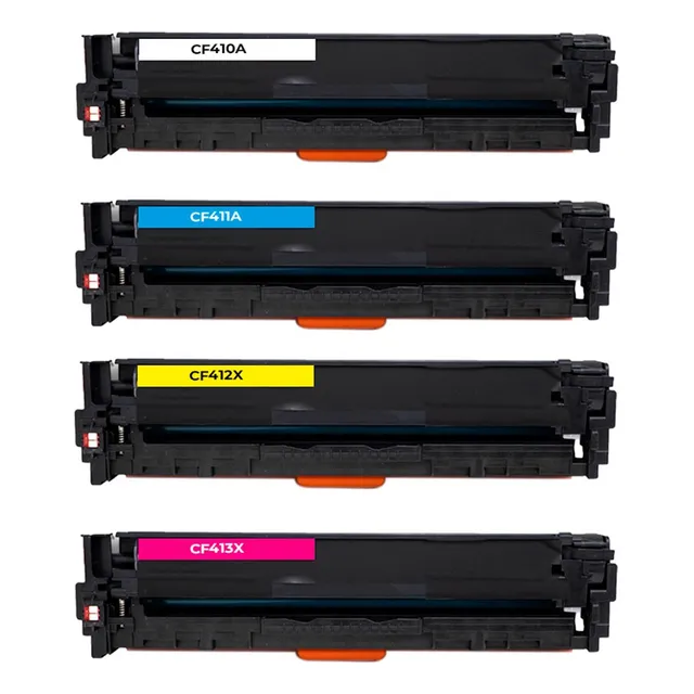 Toner Pack 4 Cf410a 410a 411a 412a 413a Para Hp M452 M377 Tinta Negro/cian/magenta/amarillo
