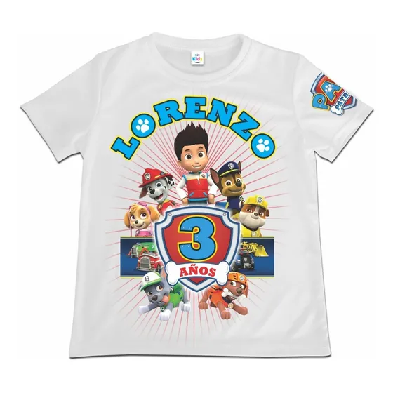Franela Camisa Niño Paw Patrol Patrulla Canina Poliester