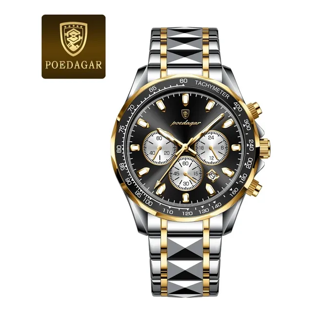 Reloj Poedagar Hombre Original Acero Inoxidable Y Sumergible
