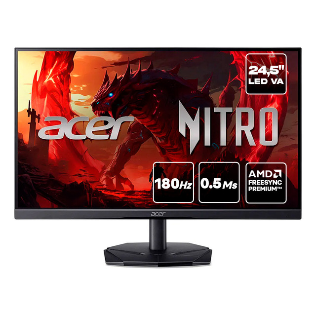 Monitor Gamer Acer Nitro 24,5 Va 180hz - Kg251q Monitor Gamer Acer Nitro 24,5 Va 180hz - Kg251q