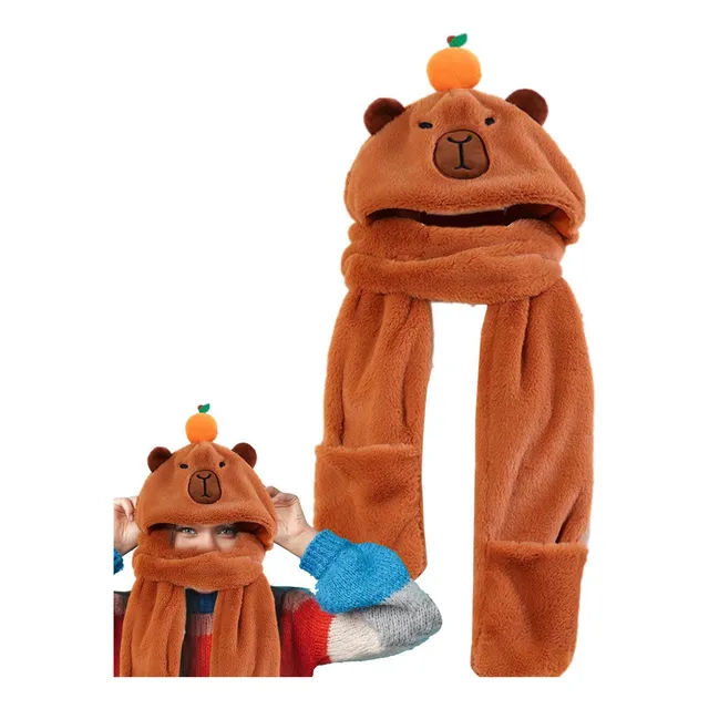 / Gorros De Animales De Lana Cálidos 3 En 1 Conjunto De