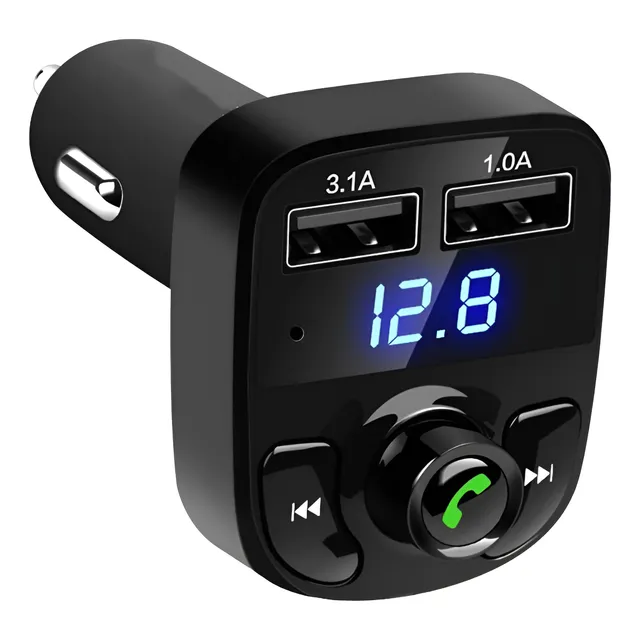 Bluetooth Para Auto Transmisor Fm Reproductor De Mp3 X8