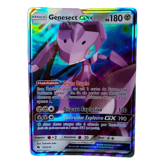 Pokemon Genesect Gx Sol E Lua Trovôes Perdidos Frete Incluso