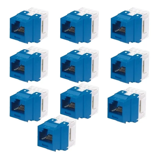 Panduit Conector Jack Cat6 8 Posiciones Azul 10pza, Nk688mbu
