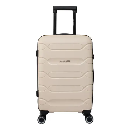 Mala De Viagem Swissland Connect Pp Cinza 10kg Tsa 360 Bege Lisa