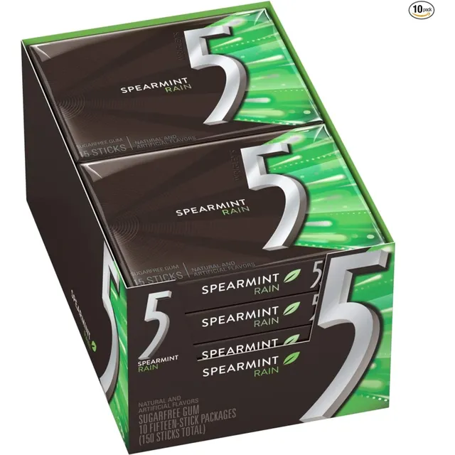 Chiclés Goma De Mascar Sin Azúcar, Sabor Spearmint Paq 1oun