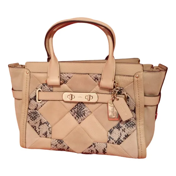 Cartera Exotic Patchwork Coach Original Swagger Color Nude