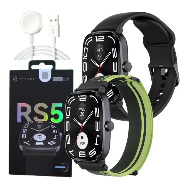 Haylou Rs5 Smartwatch 2.01 Amoled Screen Hd Bluetooth Call 