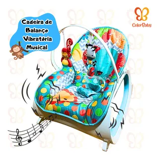 Cadeirinha De Descanso Balanço Para BebĂȘ Musical VibratĂłria Safari Azul Colorbaby T9171 Cadeirinha De Descanso Balanço Para BebĂȘ Musical VibratĂłria Safari Azul Colorbaby T9171