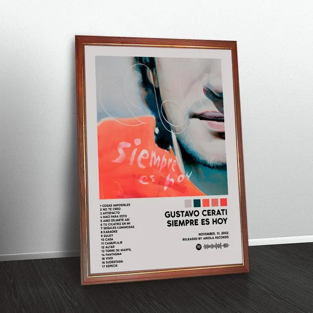 Gustavo Cerati Poster Album Siempre Es Hoy Cuadro P Colgar