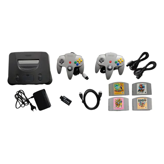 Nintendo 64: 4 Juegos De Mario, 2 Controles + Extensor, Hdmi