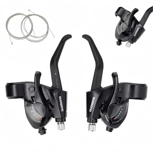 Palancas De Bicicleta Shimano Tourney St-ef41 3x7 Duales 