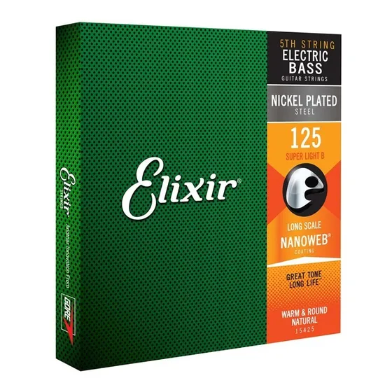 Corda Para Baixo Elixir Quinta Corda Super Light Ls.125 6125