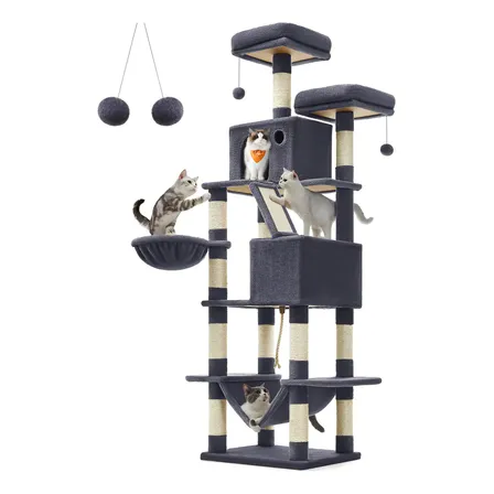 Feandrea Árbol Para Gatos Gran 2xl 59.94 X 50.04 X 205.99 Cm Color Gris Oscuro