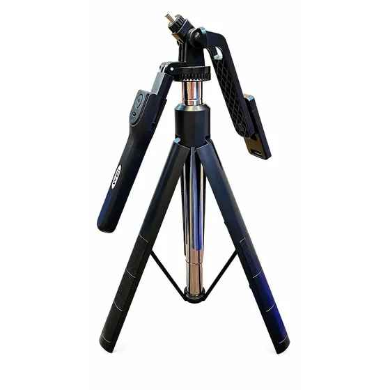 Trípode Para Celular Ajustable Plegable Con Soporte Negro 360°