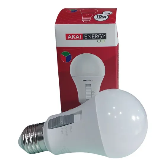 Lampara Led Bulbo 10w Color C/tecla Akai Energy Pack X 4 Un