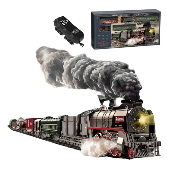 Tren Gigante A Control Con Luz Y Sonido Humo Real A Vapor