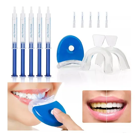 Kit De Blanquear Dientes Lampara Led Gel Dental 7 En 1