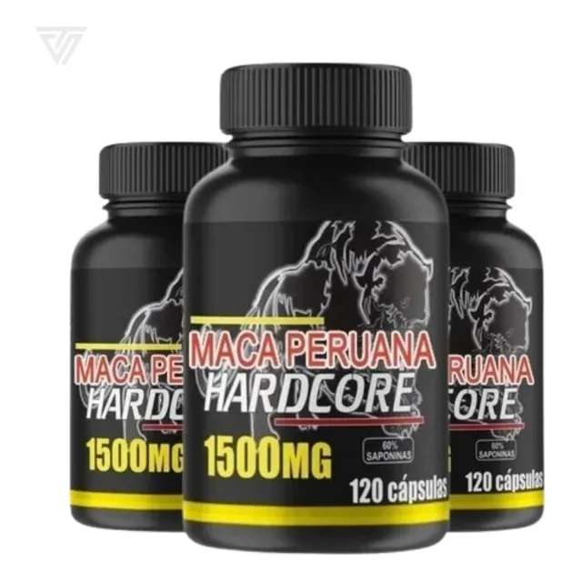 Maca Peruana Hardcore Para Disfunção Erétil 1500mg 360cáps 