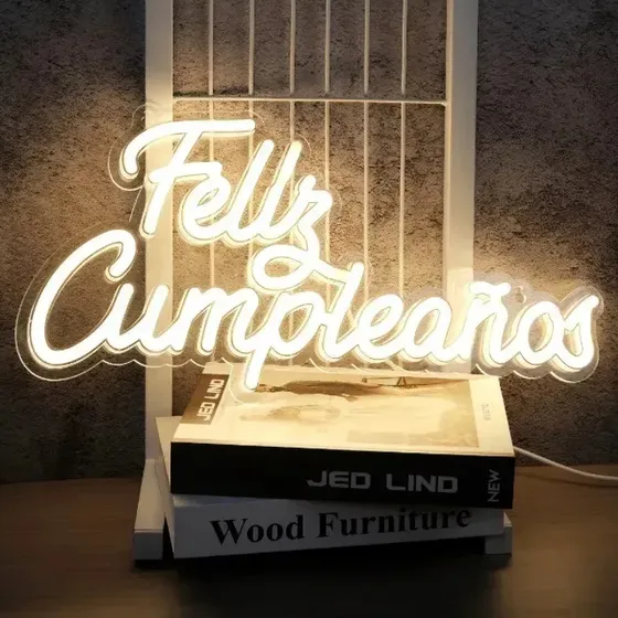 Letrero Neón LED Feliz Cumpleaños Decorativo Luminoso Para Fiestas Eventos Celebraciones Fotografía Cumpleaños Infantil Adultos Fondo Para Fotos Decoración De Fiesta Hogar Salón Comercial Regalo