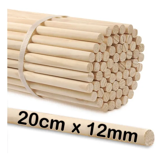 Poleiro Bastão De Madeira Pinus 10 Unidades 20cm X 12mm