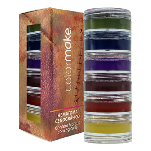 Kit Hematoma Colormake Cenográfico Efeitos Especiais 6 Cores