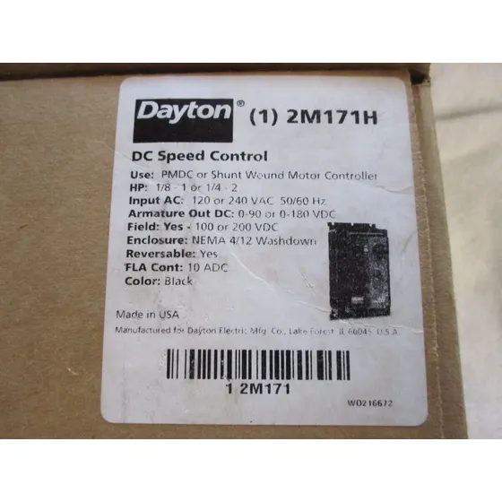 Nib Dayton Dc Speed Control     2m171h Ccs