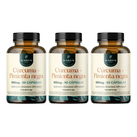Pack X3 Curcuma 270 Capsulas Karun Life